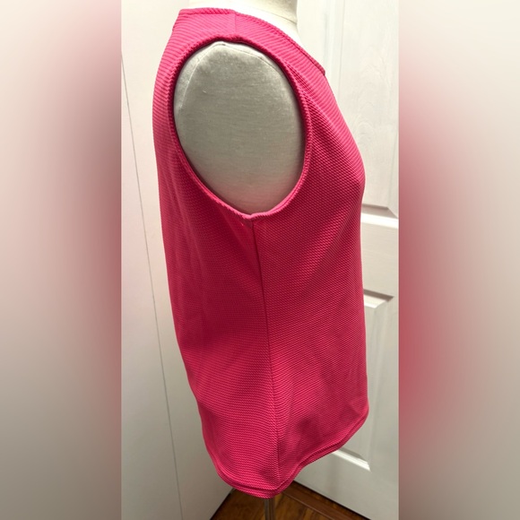 Cleo Fitted Ribbed Pink Tank Top - Picture 3 of 3